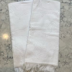 White dachshund towels - Coronet Home